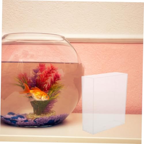 Yardwe Portable Clear Fish Viewing Box Small Acrylic Desktop Aquarium Betta Tank Breeding Container for Shrimp and Fish Observation