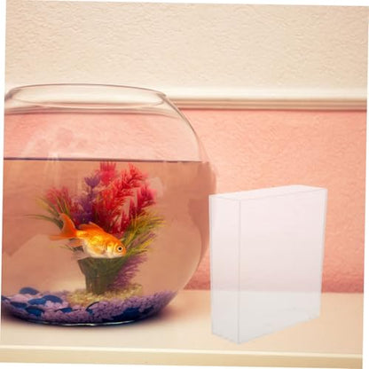 Yardwe Portable Clear Fish Viewing Box Small Acrylic Desktop Aquarium Betta Tank Breeding Container for Shrimp and Fish Observation