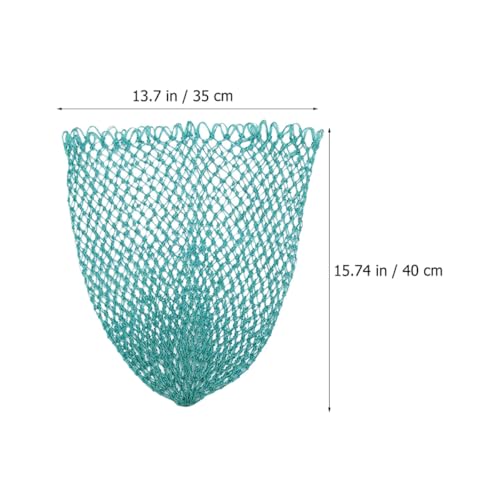FRCOLOR Fishing Landing Net Large Nylon Mesh Replacement Net Head 35cm Diameter 40cm Length 1.5x1.5cm Mesh for Outdoor Freshwater Fish Catching