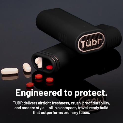 TUBR Kingz Premium Storage Container - Odor Proof, Airtight, Waterproof Carry Case for Small Items - Portable Crush-Resistant BPA-Free Container - Compact Storage for Travel, Daily Use (Raven)