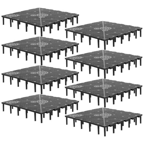 ULTECHNOVO 20Pcs Aquarium Bottom Filter Plate, Fish Tank Divider Grid Isolation Board, Undergravel Filtration System Egg Crate Tray for Sand Gravel Separation, DIY Splicing (Black)