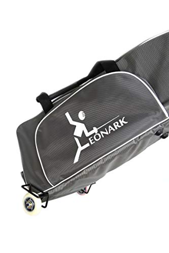LEONARK Fencing Draw-bar Wheel Bag for Epee Saber and Foil - Hema Sword Bag Trolley Case for Fencing Suit and Mask - color: Wheeled Gray