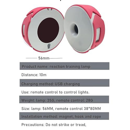 Flash Reflex Reaction Training Light Kit, Multi-Function Speed Agility Reaction Equipment, Suitable for Sports Training (Red) - color: Red