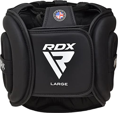 RDX Boxing Headgear, MMA Training, Adjustable Padded Full Coverage, Muay Thai, Kickboxing, Sparring, Martial Arts, Karate, Taekwondo Combat Sports Helmet, Men Women Home Gym - size: Medium