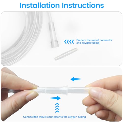 5 Foot High Flow Oxygen Tube Extension - Transparent, Crush Resistant, PVC, Pack of 3 Tubes - size: 3PCS Oxygen Extension Tubing-5 Ft