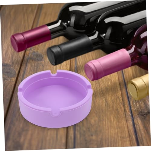 Zerodeko Silicone Wine Bottle Coaster Non Slip Wine Pad for Beer Elegant Design for Home Bar Use Rounded Base Inner Multi Functional Bottle Holder - color: Violet