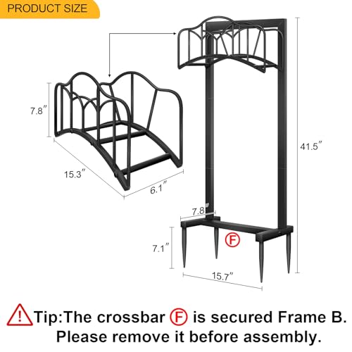 Garden Hose Holder -Upgraded Hose Holder Holds 100-feet Hose,Freestanding Heavy Duty Hose Hanger,Sturdy Hose Stand for Lawn & Yard,Black - style: Gothic Window