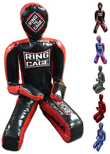 Deluxe MMA Grappling/ Jiu Jitsu/ Ground & Pound Dummy 3.0 - Youth or Adult - color: Adult (Filled) Black/Red