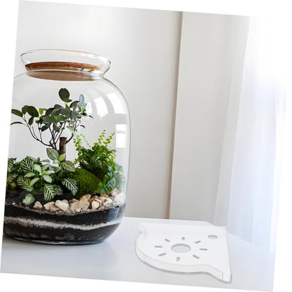 HANABASS Multi-functional Triangle Fish Tank Corner Shelf Organizer for Aquariums Stable Storage for Fish Food and Supplies Space-saving Design for Home