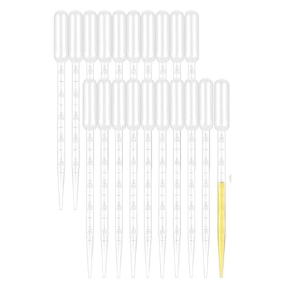 Yesallwas 20Pcs 5ML Pipettes Dropper - Disposable Pipettes Plastic Dropper for Lab Science, Essential Oil, DIY Art