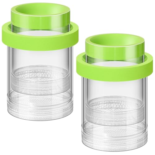2 Pcs Breeder Box for Fish Tank Aquarium Breeder Separation Net Breeding Box with Suction Cup for Small Fish Shrimp Clownfish Guppy(Green,L) - color: Green, size: L