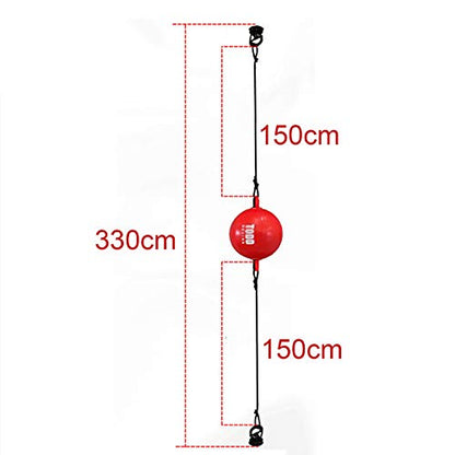 Speed Punch Bag Leather Speed Ball Hanging Boxing Punching Ball, Double End Ball with Boxing Reflex Ball for Gym MMA Boxing Sports Punch Bag - color: Silver