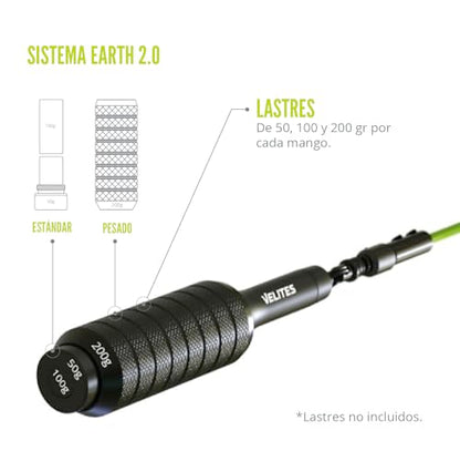 Velites Earth 2.0 Official CrossFit Games Jump Rope, Double Unders - color: Black