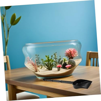 Lurrose Ergonomic Long Handle Aquarium Sand Cleaner Shovel Multi-Functional Fish Tank Gravel Scoop Debris Removal Secure Tank Decoration Maintenance Lizards Habitats Garden Sand Cleaning