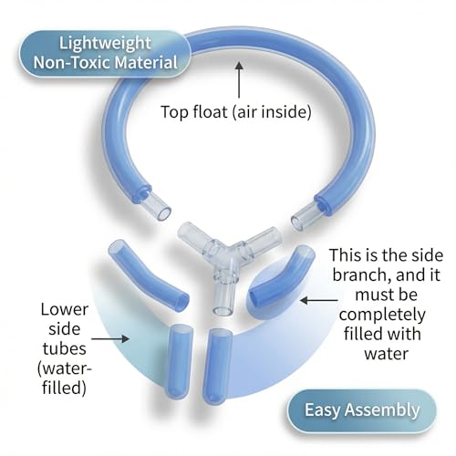 Handmade Adjustable Fish Buoyancy Support Harness – Floating Support Ring for Various Fancy Goldfish, Helps Maintain Upright Position & Swimming Balance (Fits Back Length up to 8" (20cm))