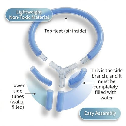 Handmade Adjustable Fish Buoyancy Support Harness – Floating Support Ring for Various Fancy Goldfish, Helps Maintain Upright Position & Swimming Balance (Fits Back Length up to 8" (20cm))