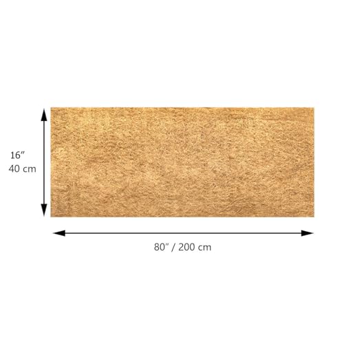 16x80 inch Natural Coconut Coir Liner Sheets Coco Fiber Roll Coco Mat for Planter Flower Basket Liner Garden Decoration Animal Pet Pad - size: 16x80 inch