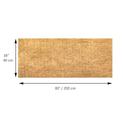 16x80 inch Natural Coconut Coir Liner Sheets Coco Fiber Roll Coco Mat for Planter Flower Basket Liner Garden Decoration Animal Pet Pad - size: 16x80 inch