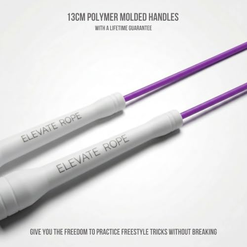 Elevate Rope Jump Rope for Men & Women, 5mm PVC Cable, 10 ft Adjustable - color: Fuchsia