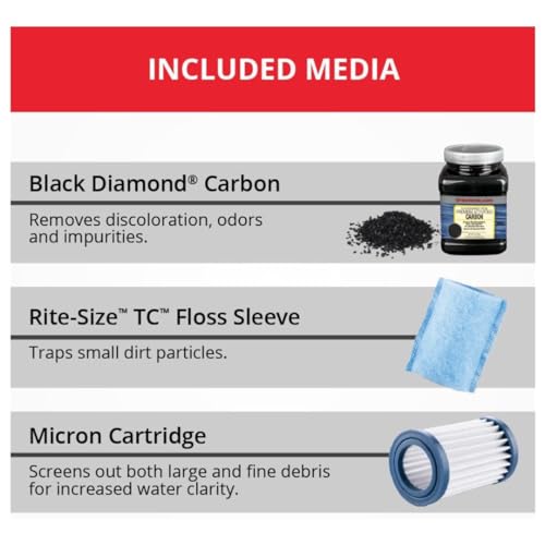 Marineland Magnum 200 Polishing Internal Canister Filter for 60 Gallons, Crystal Clean Water