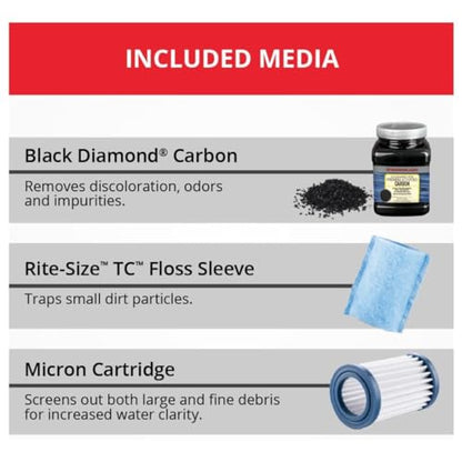 Marineland Magnum 200 Polishing Internal Canister Filter for 60 Gallons, Crystal Clean Water
