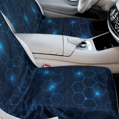 Hahafelt 2 Pack Car Seat Towel Cover with Storage Bag, Hexagonal - style: Hexagonal