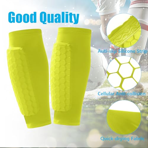 BIRDDIE Soccer Shin Guards Shin Pads for Kids Youth Adult - color: Green, size: Medium
