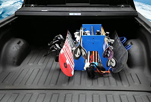 TRAPSKI Mobile Wide Stance Snowboard Racks Marine Grade HDPE Plastic | UV Protected | Premium Strap Included | 3 Year Warranty | Made in The USA | Veteran Owned Business (Black, Double) - color: Black, size: Double