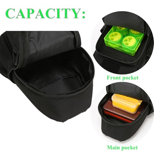 Fishing Sling Bag - Small Fishing Tackle Storage Bags with Rod Holder (Tan)