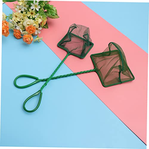 POPETPOP 5pcs Nylon Fish Net Set Soft Tear-Resistant Mesh for Aquariums Safe Catching Tool for Fish and Shrimp Handle Aquarium Accessory