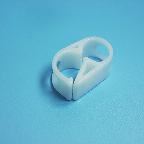 Plastic Tubing Clamps Flow Control Hose Clamp for 0.118-0.157 Inch Tube Laboratory Pinch Valve Syphon Pipe Holder 5pc Pack (5, 3-4mm/ 0.118''-0.157'') White
