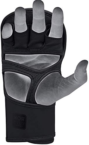 RDX MMA Hybrid Sparring Gloves, Maya Hide Leather, Open Ventilated Palm, Padded Mitts Martial Arts Kickboxing Muay Thai Training Cage Fighting, Men Adult, Punching Bag and Pads Workout - size: X-Large