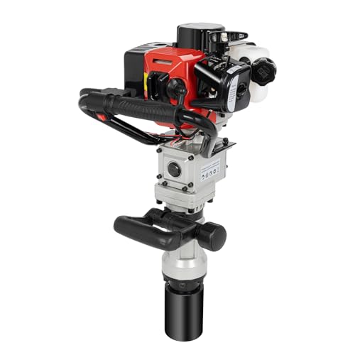 Gas Powered T-Post Driver, 900W 32.7CC T Post Pounder Driver Heavy Duty Gasoline, 2-Stroke Fence Farm Push Pile Gasoline Engine Kit for Fence Post Construction Site