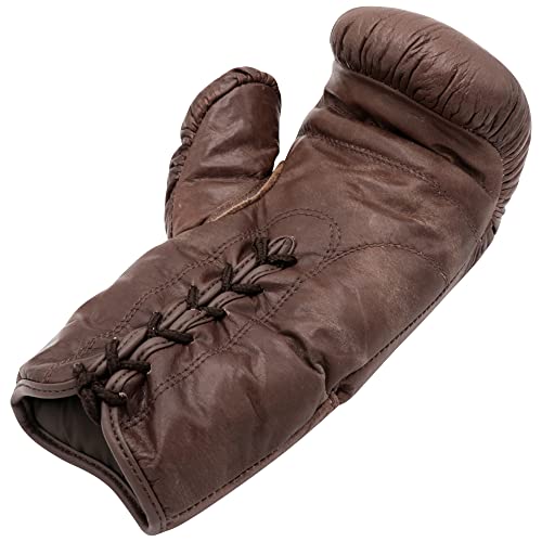 G4 Vision Antique Leather Cowhide Punch Bag Vintage Punching Bag with Boxing Gloves Punchbag Heavy Bags MMA 4ft