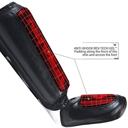 Revgear Defender Gel Heavy Hitter Shin Guards, Gel Padding, Extra Cushion - size: X-Large