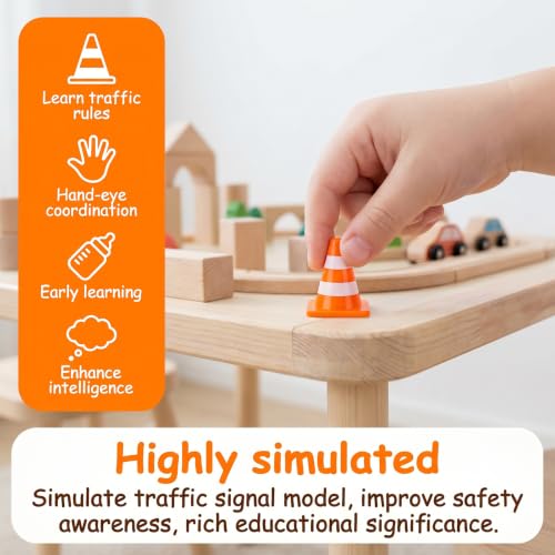 30/60/100 Pack Mini Traffic Cones, 1 Inch Tiny Construction Cones