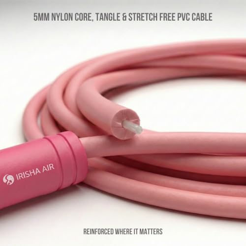 Elevate Rope Jump Rope for Men & Women, 5mm PVC Cable, 10 ft Adjustable - color: Purple/Green