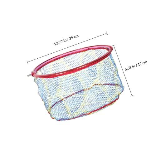 SUPVOX Fishing Net Replacement Head 35cm Diameter X 17cm Deep Portable Mesh Fish Landing Net Accessory for Freshwater and Saltwater Anglers Random Color