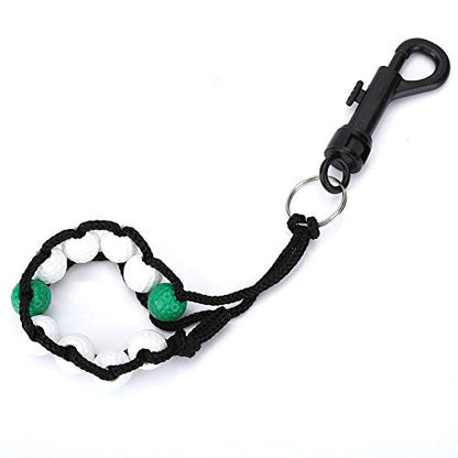 Dioche Golf Score Stroke Counter, Golf Beads Green Stroke Shot Score Counter Keeper with Clip