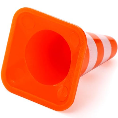 ZEAYEA 30 Pcs Mini Plastic Traffic Cones, 1.4 inch Training Roadblock Cones Traffic Signs, Mini Road Safety Cones for Micro Landscape Sand Table Engineering Construction Road Cones Model