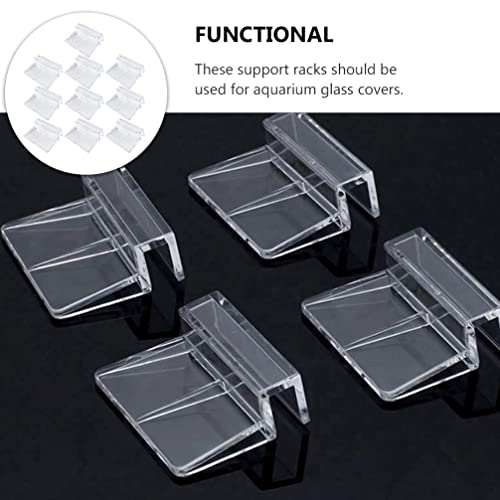 Balacoo Fish Tank Cover Clips 10pcs Acrylic Clips Aquariums Universal Cover Support