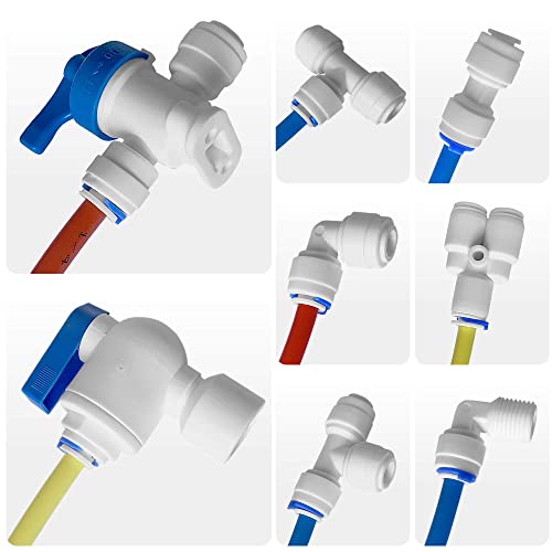 Food Grade 1/4 Inch Plastic Tubing for RO Water Filter System, Aquariums, Refrigerators, ECT; BPA free; Made from FDA compliant materials and meets NSF Standards and Regulations (30 Feet, Blue)