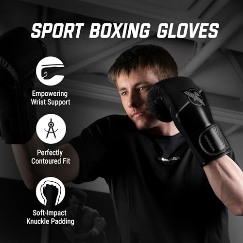 Hayabusa Sport Boxing Gloves - Dual-Splinted - color: Black / Charcoal, size: 10oz