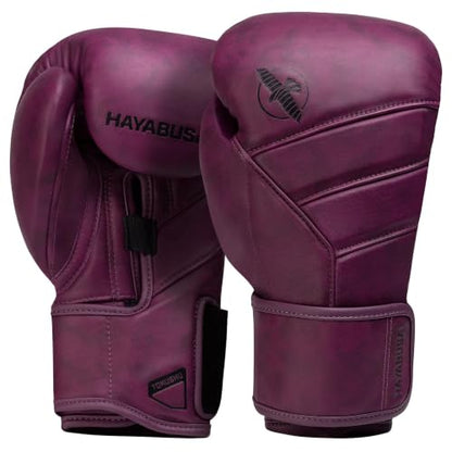 Hayabusa T3 LX Leather Boxing Gloves - color: Wine, size: 14oz