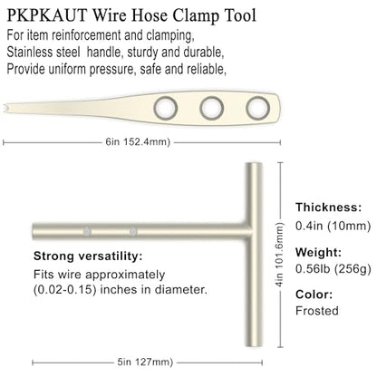 Manual Wire Binder Hose Clamp, Old Tool Reborn the Clamper, Stainless Steel Multifunctional Hose Pipe Wire Tensioner for Home Pipeline Maintenance