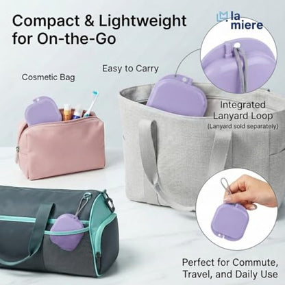 LA MIERE Retainer Case with Vent Holes, 1 Pcs Denture Case, Durable & Similar Mouth Guard Case, Lavender - color: Lavender