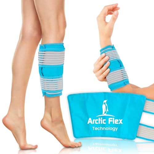 Vive Calf & Shin Ice Pack Wrap (Single) - Extra Strength Hot & Cold Therapy - size: Single