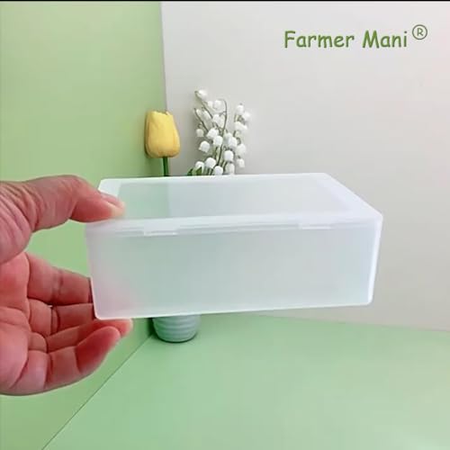 2 Pieces Rectangle Small Plastic Box Containers (5.2 x 3.86 x 1.69 inches) with Double Buckle for Collecting Small Items, Beads, Game Pieces, Business Cards, Crafts Accessories - size: 5.2 x 3.86 x 1.69 Inch
