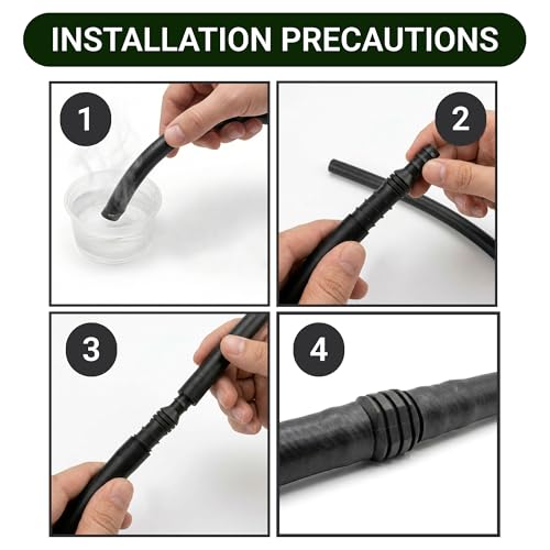 10 Pack 3/4 Inch x 1/2 Inch PVC Reducing Couplings | Schedule 40 Barbed Insert Adapters | Black Hose Connectors
