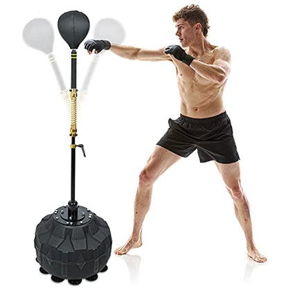 INNOLIFE Boxing Reflex Bag Speed Training Punching Bag with Stable Base